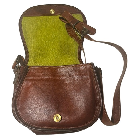 western Handbags - Brown Leather western handmade tooled  Crossbody Bag